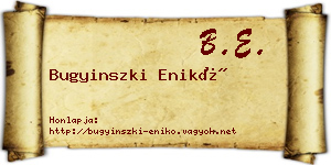 Bugyinszki Enikő névjegykártya